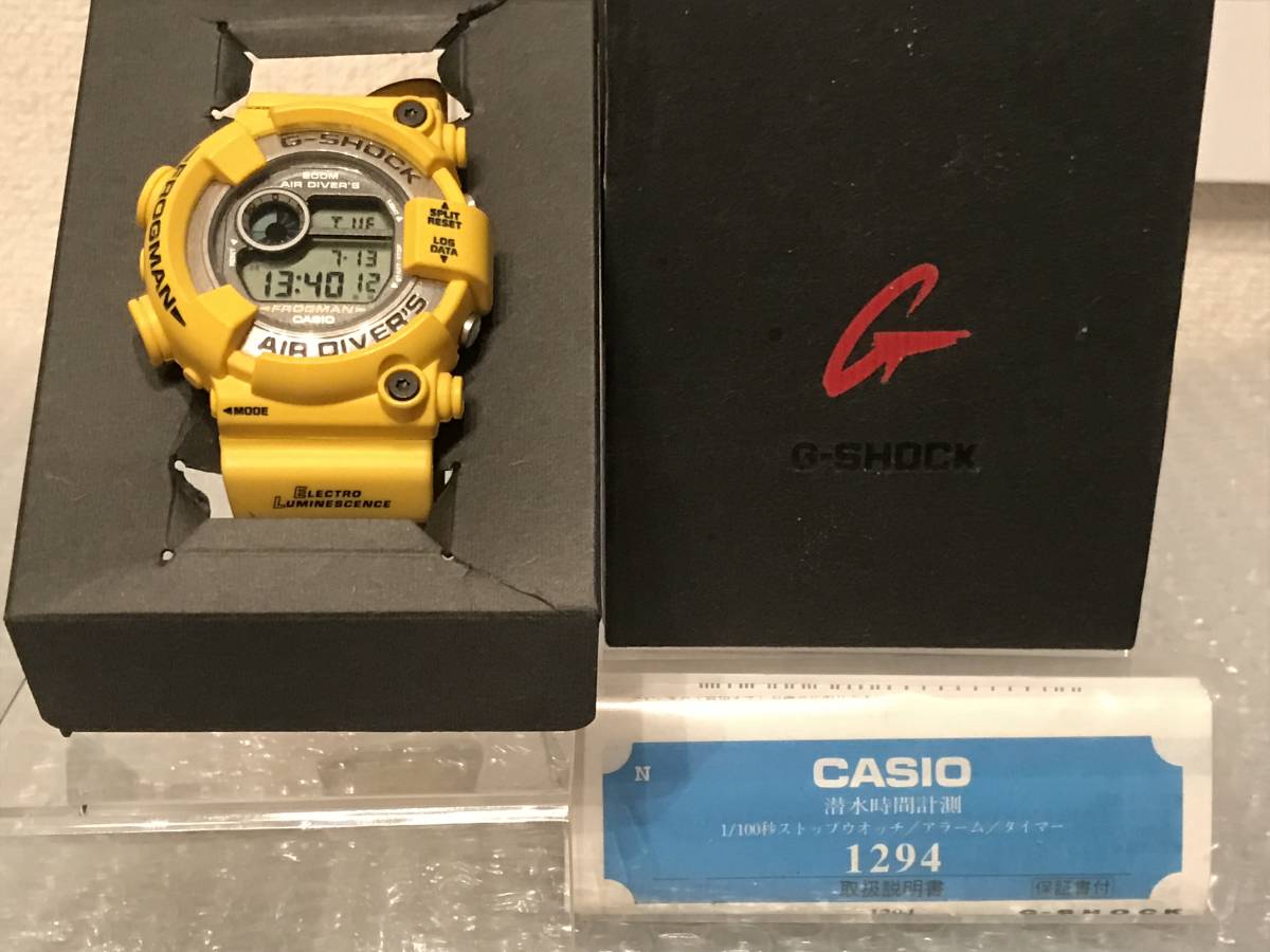新品同様 G-SHOCK FROGMAN DW-8250YU-9T MAN IN YELLOW メンイン 