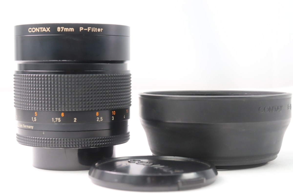 CONTAX コンタックス 単焦点レンズ Carl Zeiss Sonnar 90mm F2.8 T* ゾナー コンタックスGマウント レンズフード付き ∬ 66079-27 CONTAX コンタックス Zeiss | 1:1.4単焦点レンズ 純正