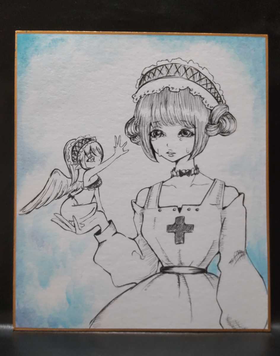 手描きイラスト オリジナル 中色紙 ペン画 アクリルガッシュ 少女 悲しい代償 手描きイラスト 売買されたオークション情報 Yahooの商品情報をアーカイブ公開 オークファン Aucfan Com