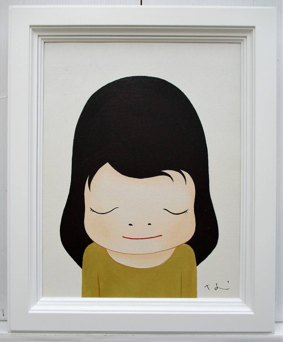 真作保証織田広喜「少女」油彩6号 直筆サイン 二科会 アンニュイ