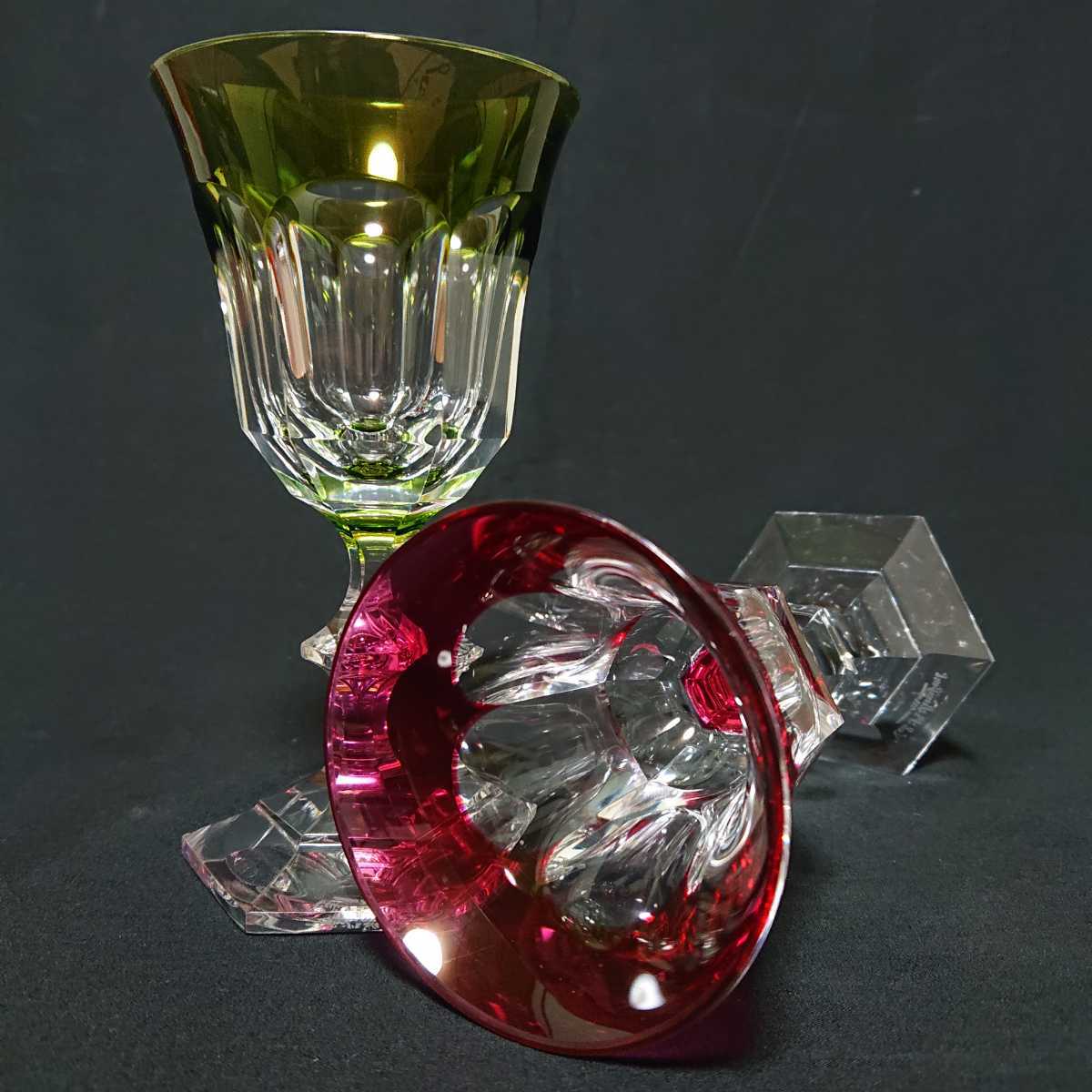 h794 ◇ Val Saint Lambert ヴァルサンランベール 切子 ガラス 花瓶