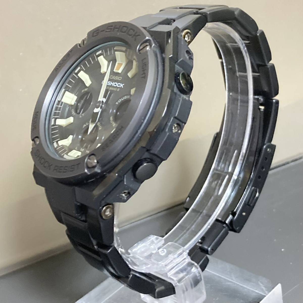 美品 G-SHOCK GST-W130BD-1AJF G-STEEL Gスチール タフソーラー電波 