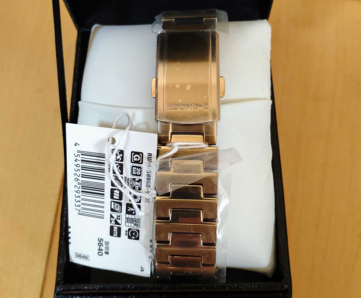 人気セール,大得価 【新品未使用】AWM-500 SERIES AWM-500GD-9AJF G-SHOCK CASIO モジュール 5640 スクリューバック アナログ ゴールド フルメタル 初代