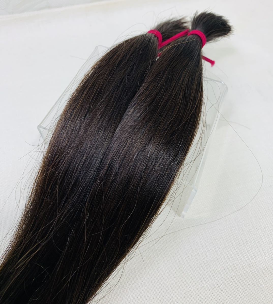 ストレート髪束③ 50㎝ 日本人女性 ヘアドネーション エクステ 髪束 ヘア
