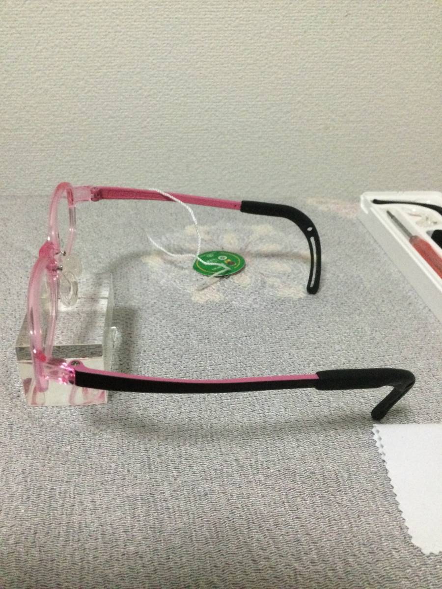 未使用！　トマトグラッシーズ　子供用のメガネフレーム　TJAC2ピンク軽量安全素材_2