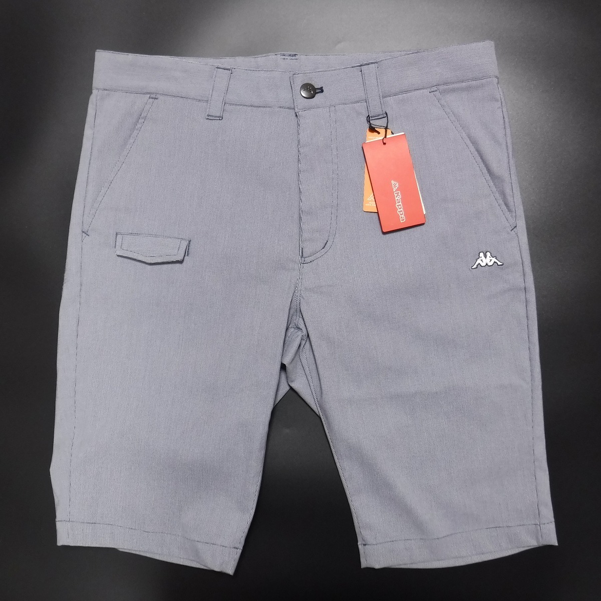 KP856 Kappa GOLF カッパゴルフ 限定 新品 ネイビー ミニ千鳥柄ハイストレッチハーフパンツL 定価10450円 ショートパンツ
