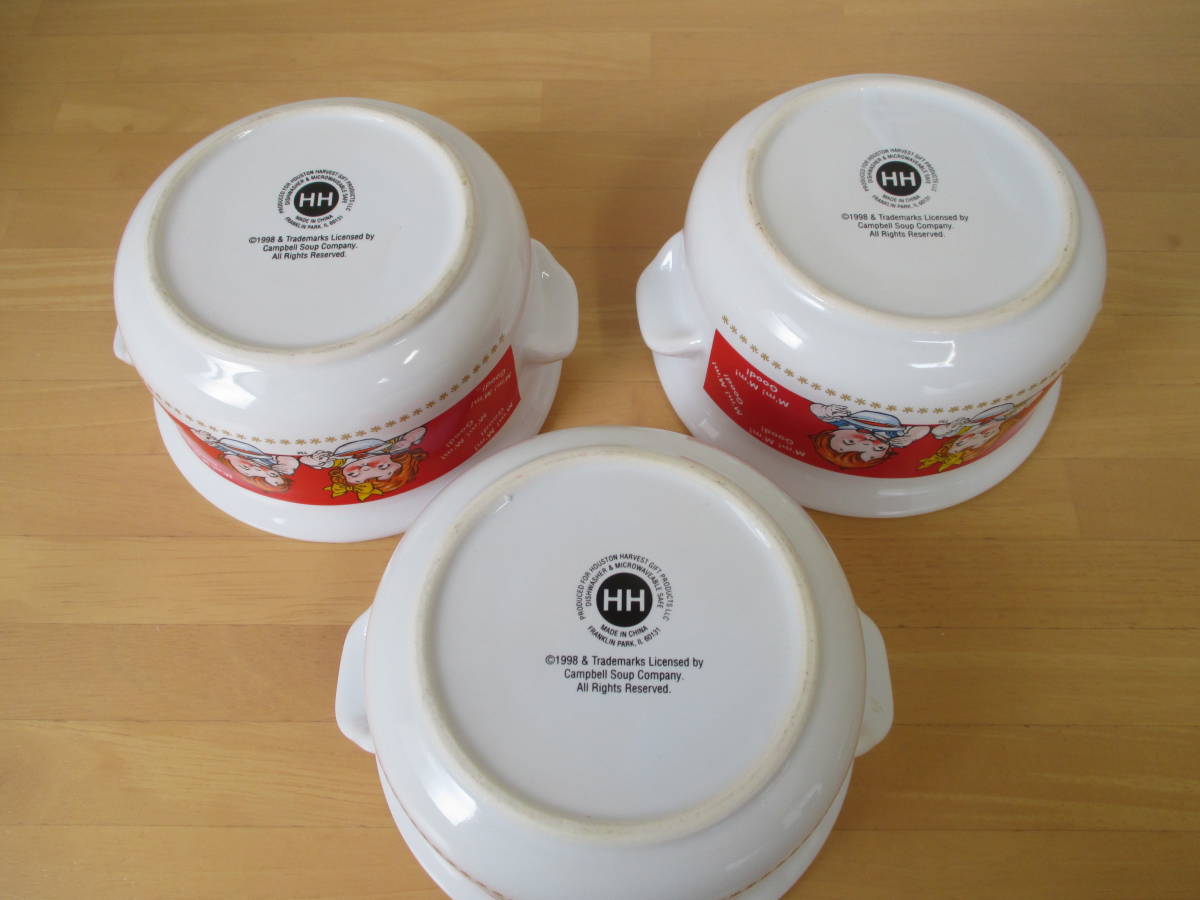 キャンベル 陶器 スープ カップ 3個 Campbell