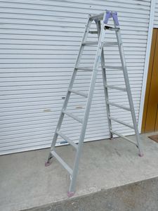 □5205□愛知発 引取限定□ ALINCO 脚立 はしご アルミラダー 折り畳み