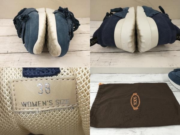 TOD'S トッズ レザースニーカー スエード ネイビー サイズ38