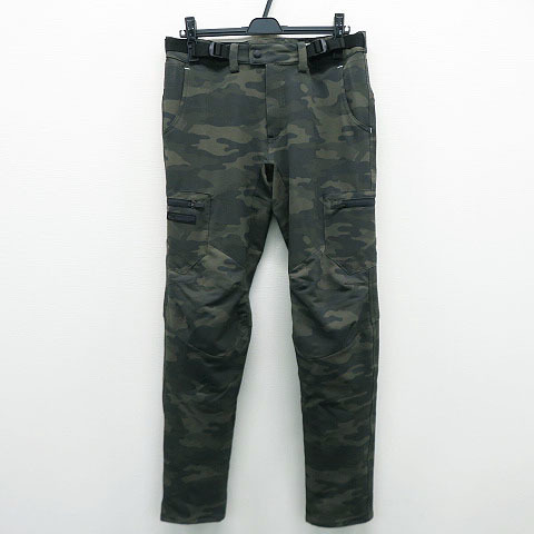 【1円】【美品】RS TAICHI アールエスタイチ RSY258 クイックドライカーゴパンツ 迷彩柄 カモフラ カーキ系 L [240001585622] バイクウェア