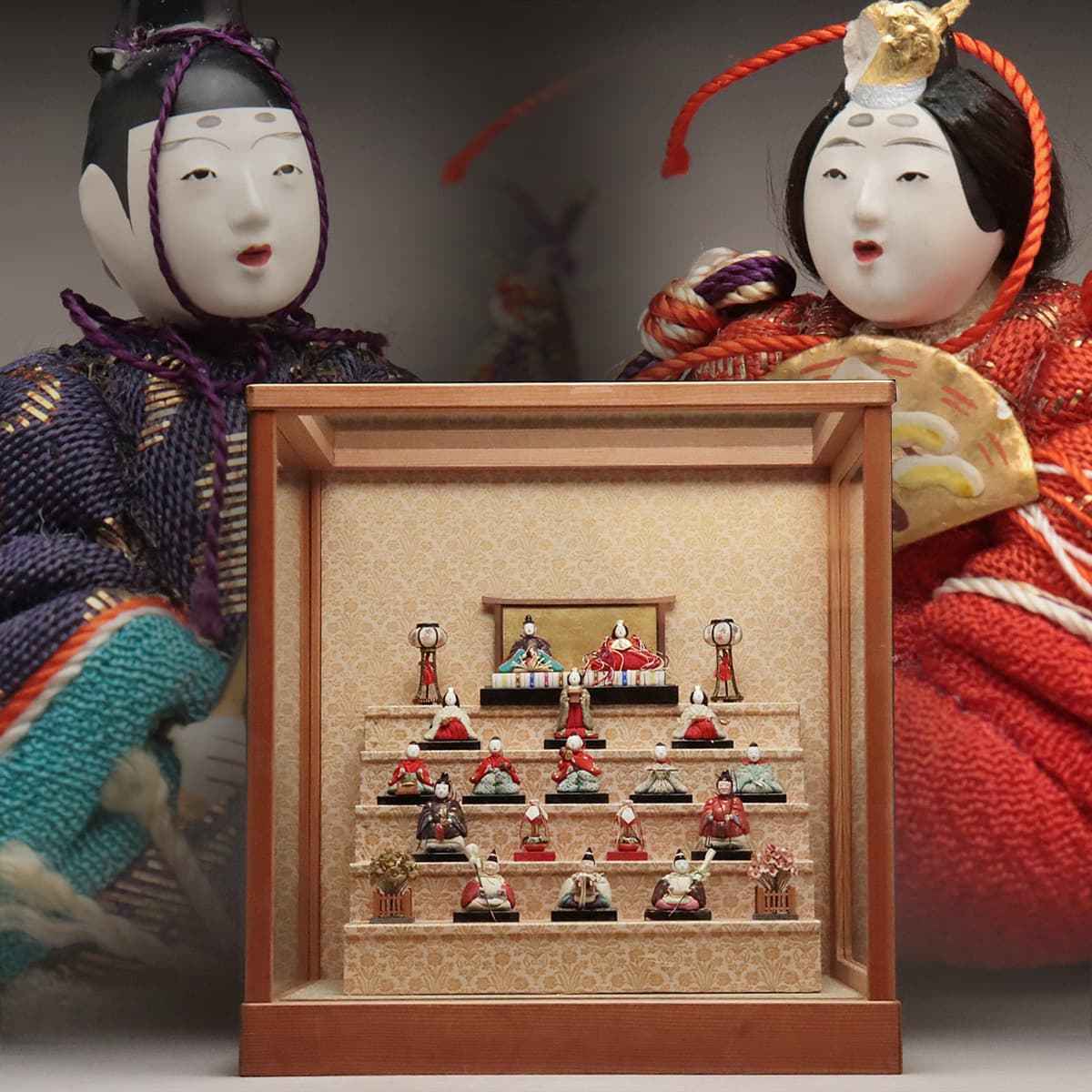 久月木目込みケース入り5段飾り 木目込飾り | 【公式】 人形の久月