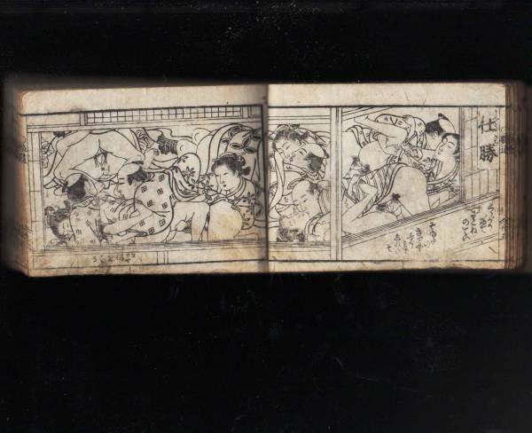月岡雪鼎画 艶道日夜女宝記全一冊 春本春画墨刷浮世絵江戸和本(浮世絵