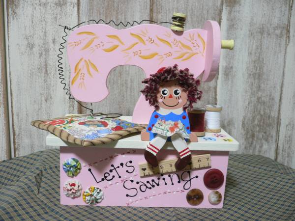 アン＆アンディ　　裁縫箱　カントリー雑貨　フィードサック_1