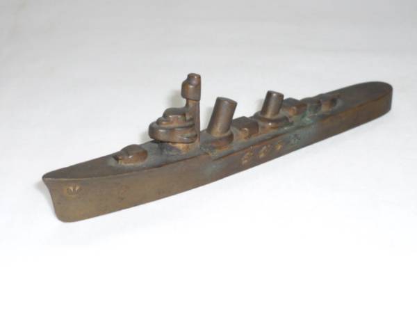 希少】駆逐艦「夕立」 進水記念文鎮 昭和11年が入荷いたしました 