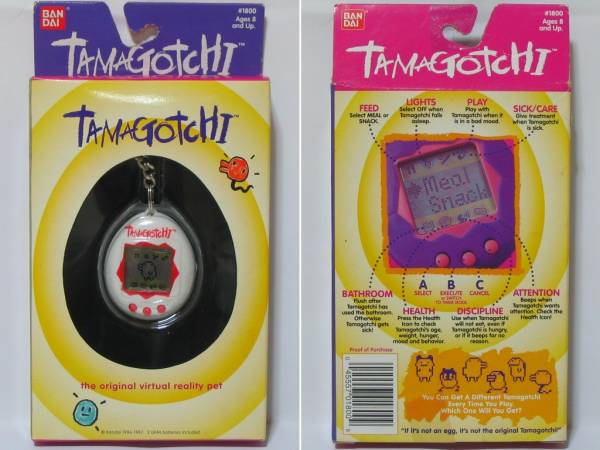 初代たまごっち 白/赤文字 TAMAGOTCHI USA版 海外 輸出 英語箱