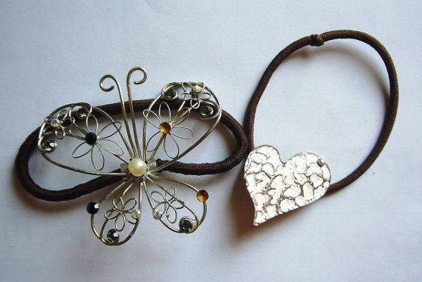 ヘアゴム・ハート＆バタフライ・キラキラかわいい♪/蝶_1