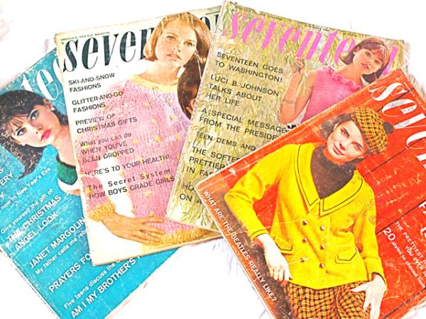 洋書古本☆雑誌「SEVENTEEN」 1960年代 4冊セット 60's-4(外国語雑誌