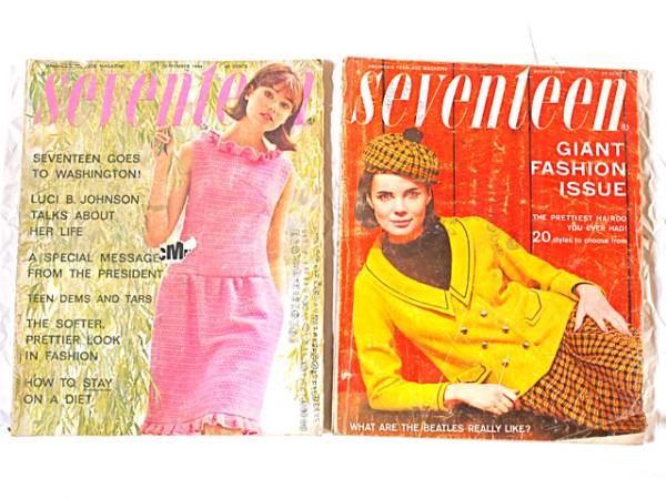 洋書古本☆雑誌「SEVENTEEN」 1960年代 4冊セット 60's-4(外国語雑誌