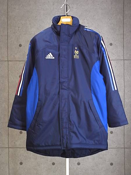 adidas フランス代表 ベンチコート ネイビー/レッド 9713/未使用☆アディダス☆フランス代表ベンチコートM(フランス)｜売買