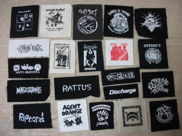 punk crust hardcore布パッチ20枚set discharge crass(ファッション