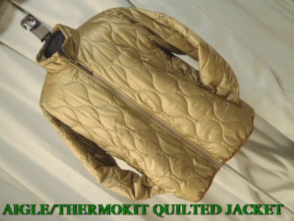 ■AIGLE/エーグル■サーモキット中綿入りキルトジャケット金■XL