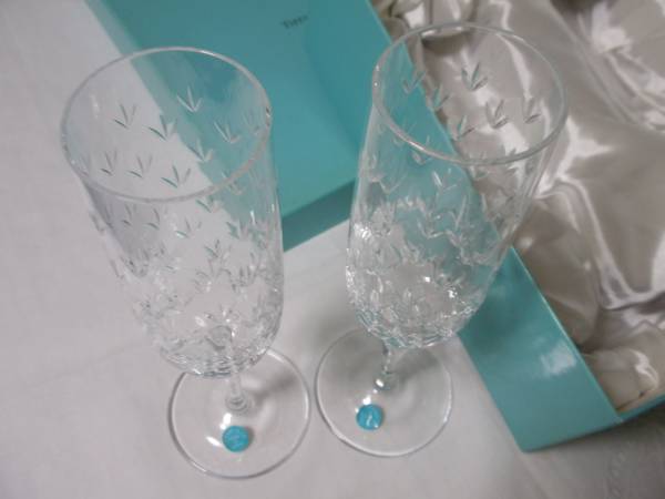 未使用★ティファニー★ワイングラスペア★フローレット_3