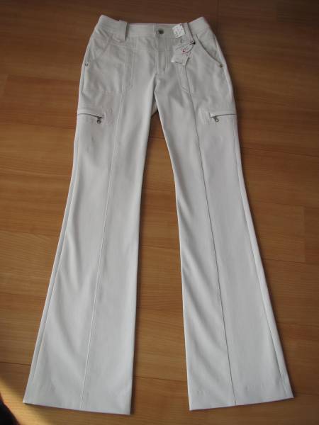 新品　23区SPORT ゴルフ用　ストレッチパンツ　白_1