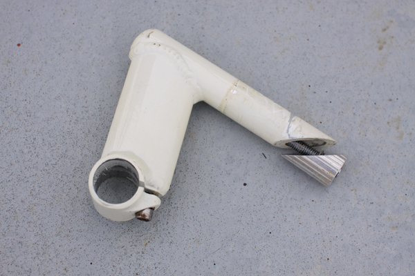 極太ステム ホワイト90mm/25,4mm 中古 ピスト_1