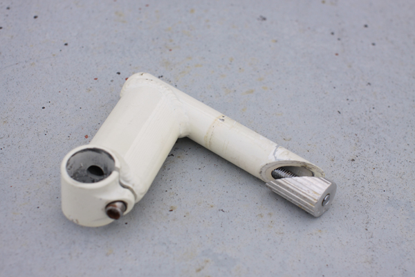 極太ステム ホワイト90mm/25,4mm 中古 ピスト_3