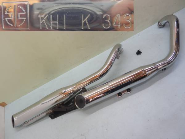 バルカン400クラシック 純正 マフラー KHI K343 VN400A ステー付 