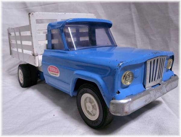 60's【TONKA】トンカ ブリキ Jeep社 FarmStake ダンプトラック_1