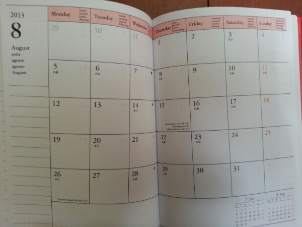 2013 MARK'S DIARY スケジュール帳 レッド _2