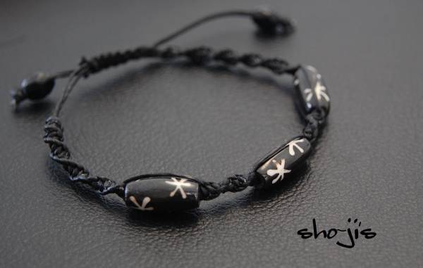 送料込【sho-ji's】　編みブレスレット　◆◆アジアンビーズ◆◆_1
