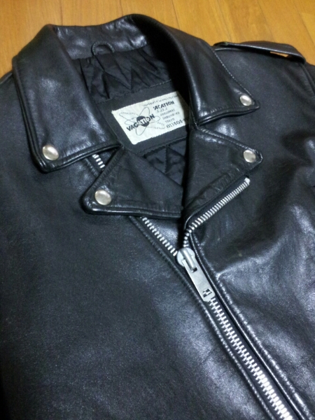 レザーダブルライダース ジャケット vacation 原宿 36 古着(Mサイズ  