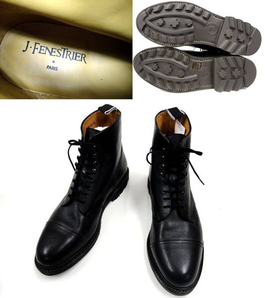 新品 J.FENESTRIER フェネストリエ キャップトゥブーツ 9 aa366(9 