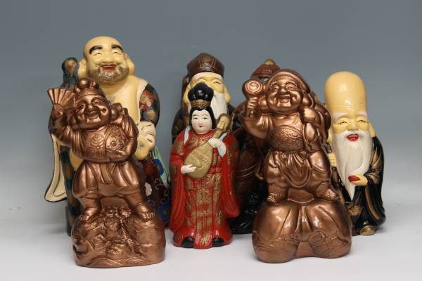☆瑞光堂 在銘 七福神置物(陶磁一般)｜売買されたオークション情報