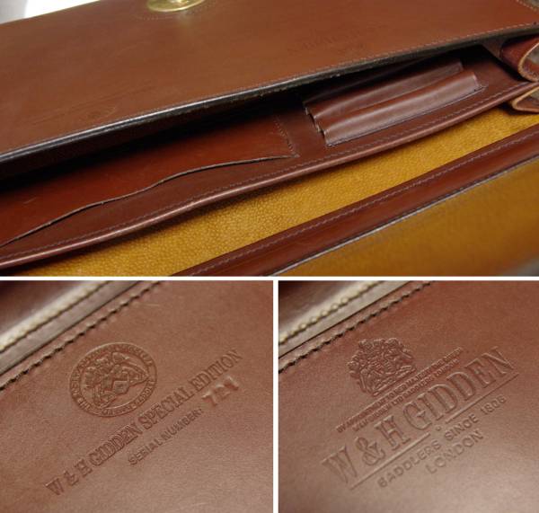 W&H Gidden ギデン ブライドル レザー ブリーフケース Swaine(ブリーフ