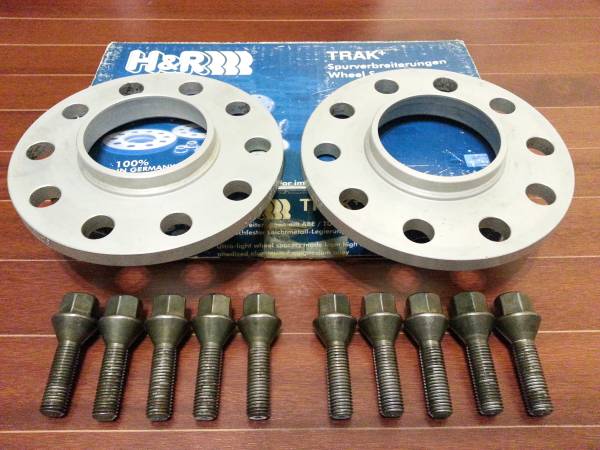 10mm ロングボルト付き H&R ホイールスペーサー BMW E46 E87 E90(5穴 
