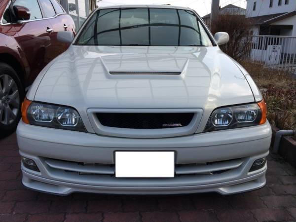 チェイサー JZX100 FRPボンネット ダクト パール057 HKS美品軽量