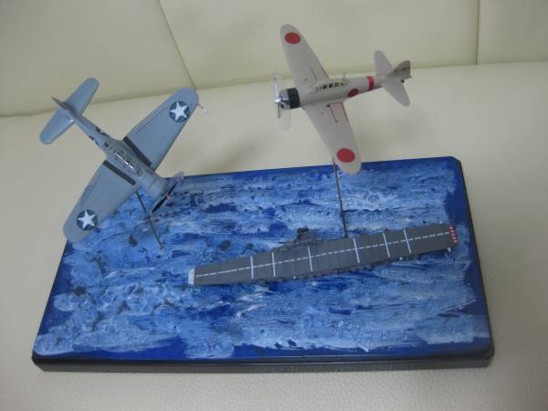 零戦21型 完成品 ジオラマ F-Toys1/144ゼロ戦21型「永遠の0宮部空戦」ジオラマ完成品(完成品