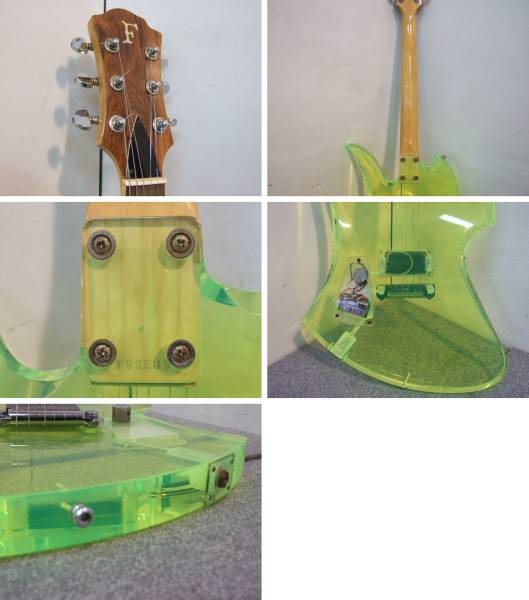 えE611☆FERNANDES ギター MG/hideモデル アクリルスケルトン