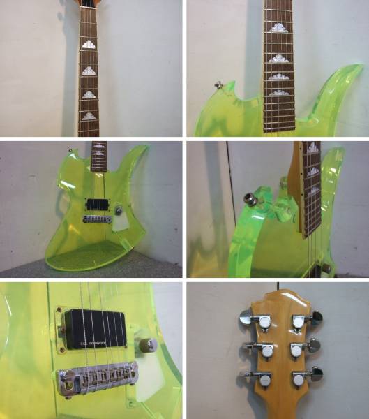 えE611☆FERNANDES ギター MG/hideモデル アクリルスケルトン