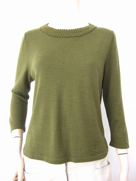 H美品★バーバリーロンドン★カシミヤ*絹混★ニットソー*サイズ4