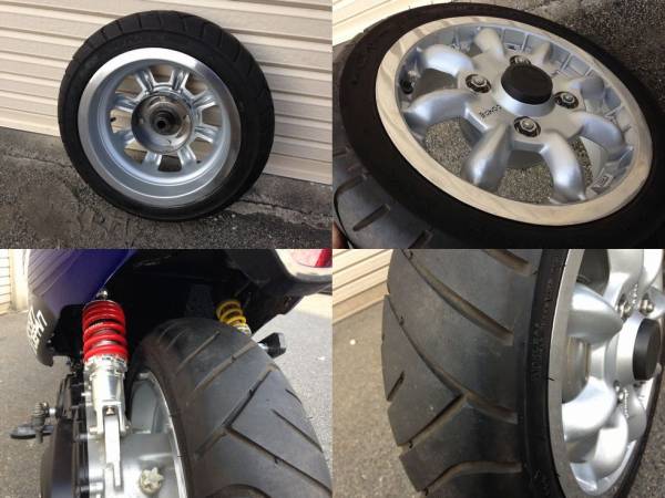 ○グランドアクシス BWS100 12インチ四輪加工ホイール(リア