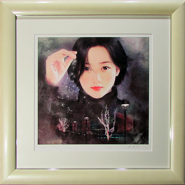 ◇平凡・陳淑芬◇コモン・チェン◇雪花◇美人画◇(シルクスクリーン