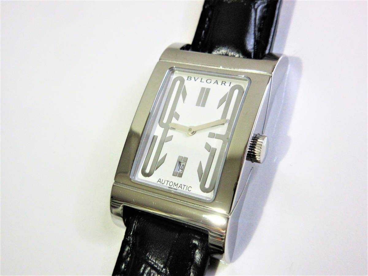 売切 美品 ブルガリ レッタンゴロ 紳士用 自動巻 RT45S (24 メンズ 
