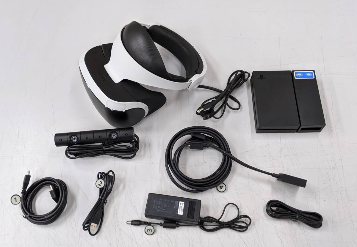 ◎処分品!! SONY PlayStationVR PSVR [旧型] CUH-ZVR1 箱無しはだか品、欠品複数 ※スポンジ剥がれ、劣化多大の難あり