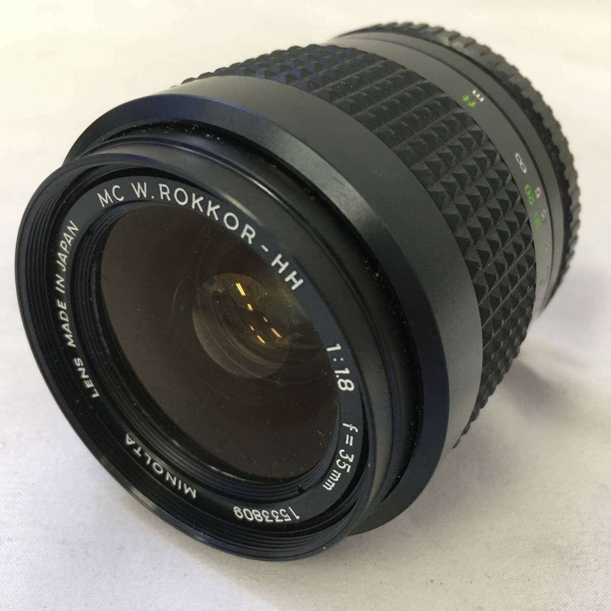 OBJECTIF MINOLTA MC W.Rokkor-HH 1:1.8 f=35mm avec embouts