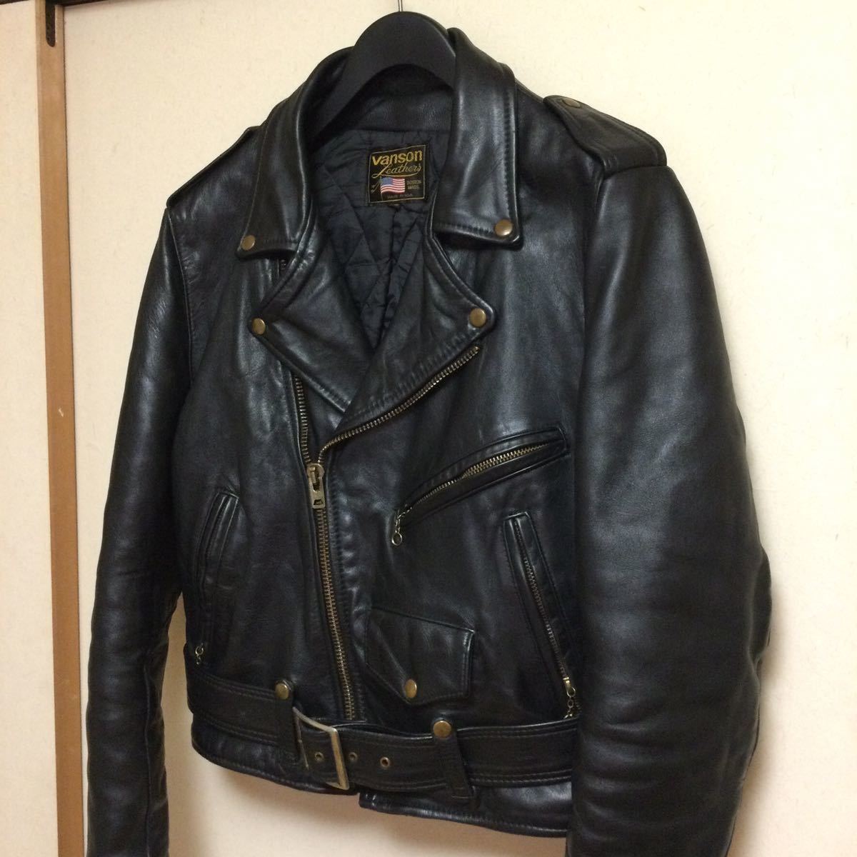 サイズ42:良品】オールTALONジッパー VANSON MODEL C2 バンソン ダブル 