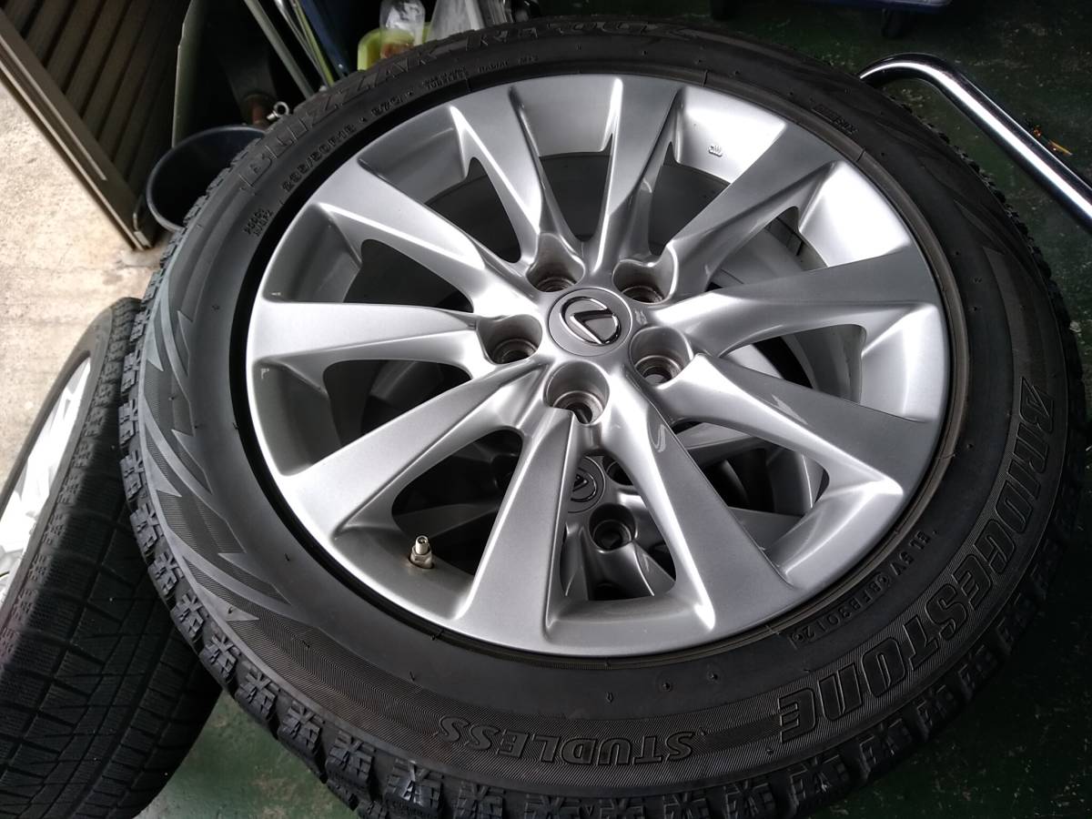 レクサス純正18インチホイール& 235/50R18 BRIDGESTONE レクサスLS 純正ホイール 235/50R18 ブリザックおまけ 夏18インチ